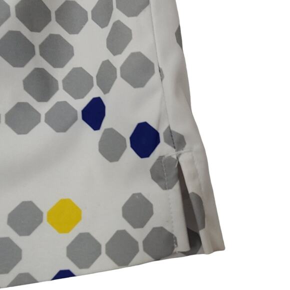 NVO by Lanctot Women's Skirt Size 6 White Grey Geometric Golf Tennis Side Zipper - Picture 5 of 11